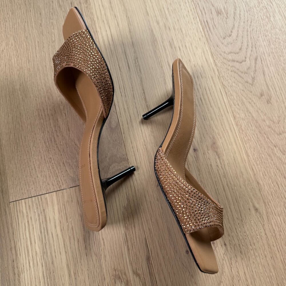 Black Suede Studio - Onyx mule sandals